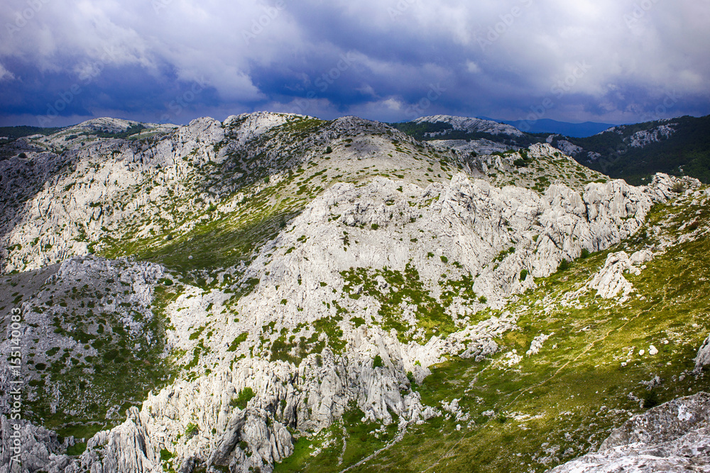View from top of Tulove grede, part of Velebit mountain View from top of Tulove grede, part of Velebit mountain