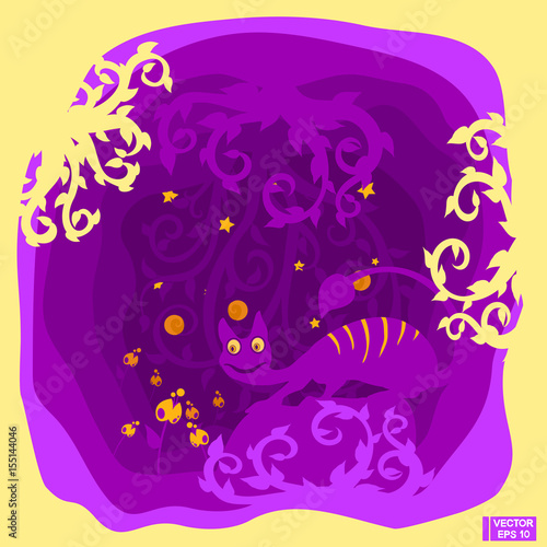 Purple monster looks and flower