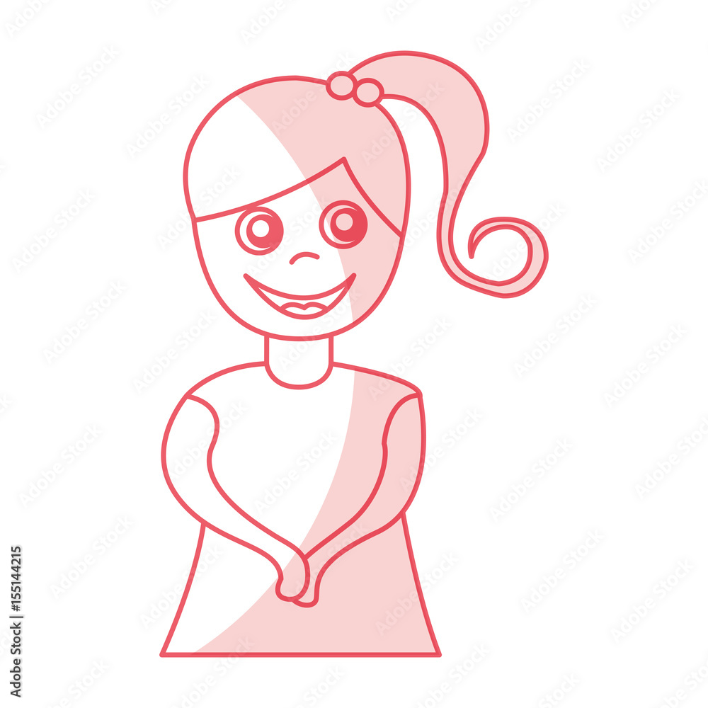 little girl avatar character vector illustration design little girl avatar character vector illustration design