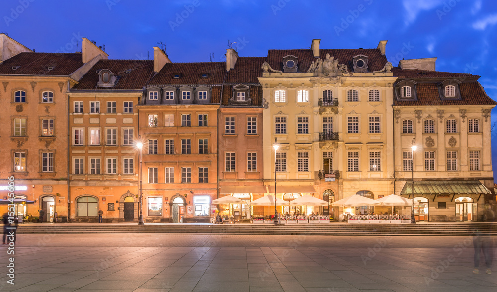 Warsaw, Poland, houses on Krakowskie Przedmiescie street Warsaw, Poland, houses on Krakowskie Przedmiescie street