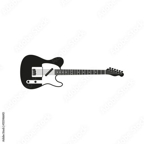 electric guitar on white background