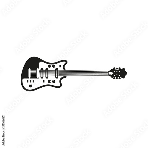 electric guitar on white background