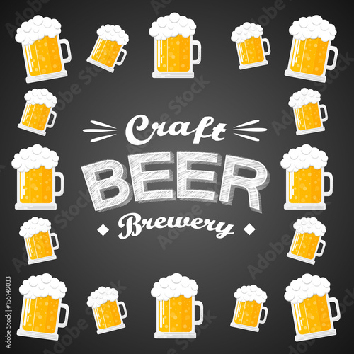 Craft beer design. Vector illustration.