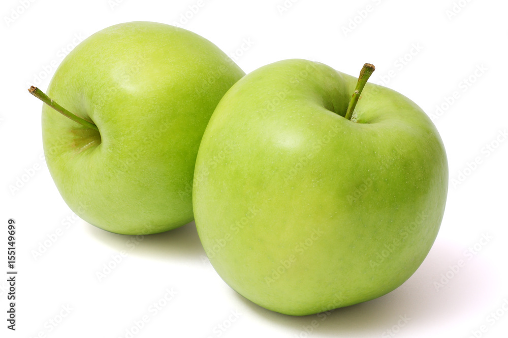 Green apple isolated on white background Green apple isolated on white background