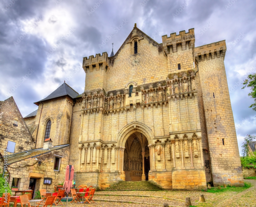 Collegiale Saint-Martin de Candes, a church on the bank of the Vienne, France