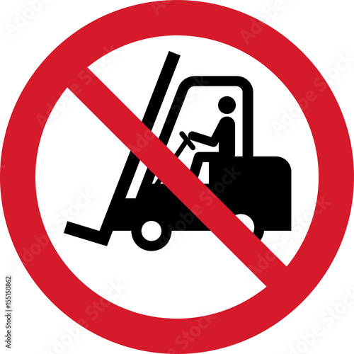 ISO 7010 P006 No access for forklift trucks and other industrial vehicles