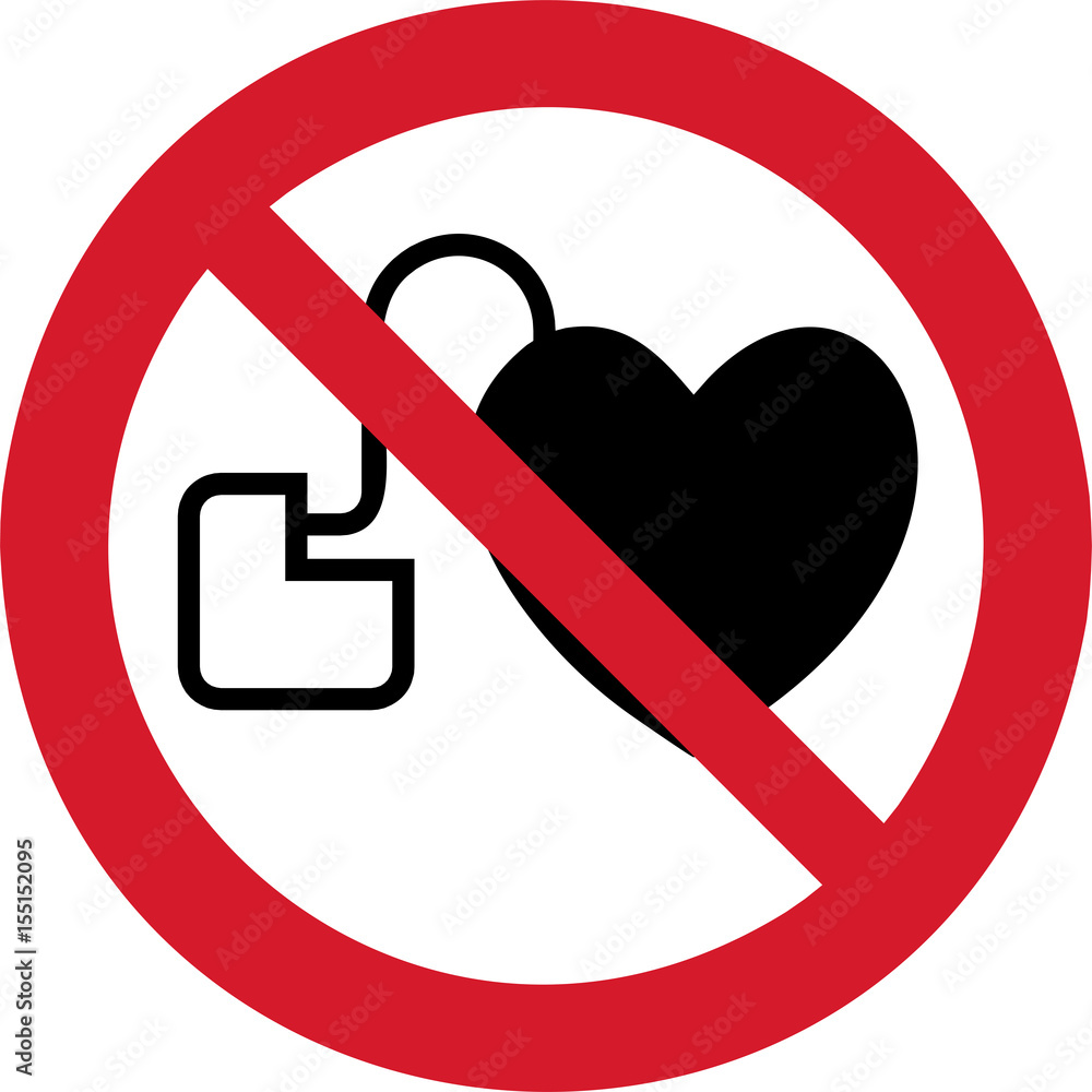 ISO 7010 P007 No access for people with active implanted cardiac devices ISO 7010 P007 No access for people with active implanted cardiac devices