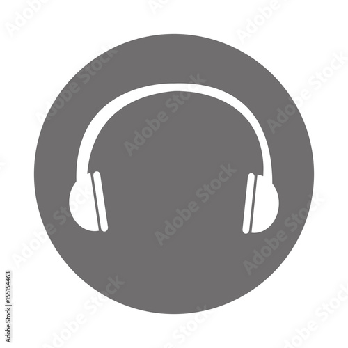 earphone sound isolated icon vector illustration design