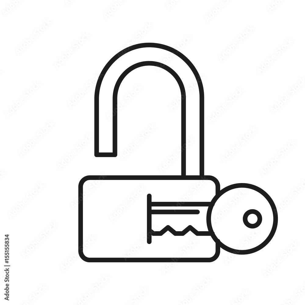 Lock and key on white background Lock and key on white background