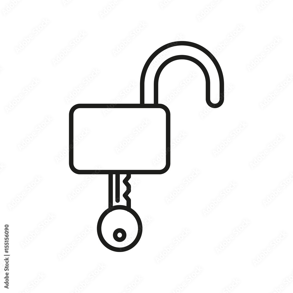 Lock and key on white background Lock and key on white background