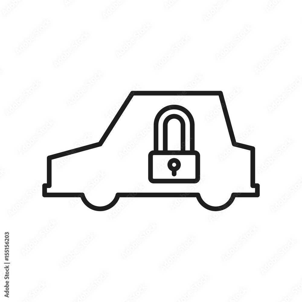 car security on white background car security on white background