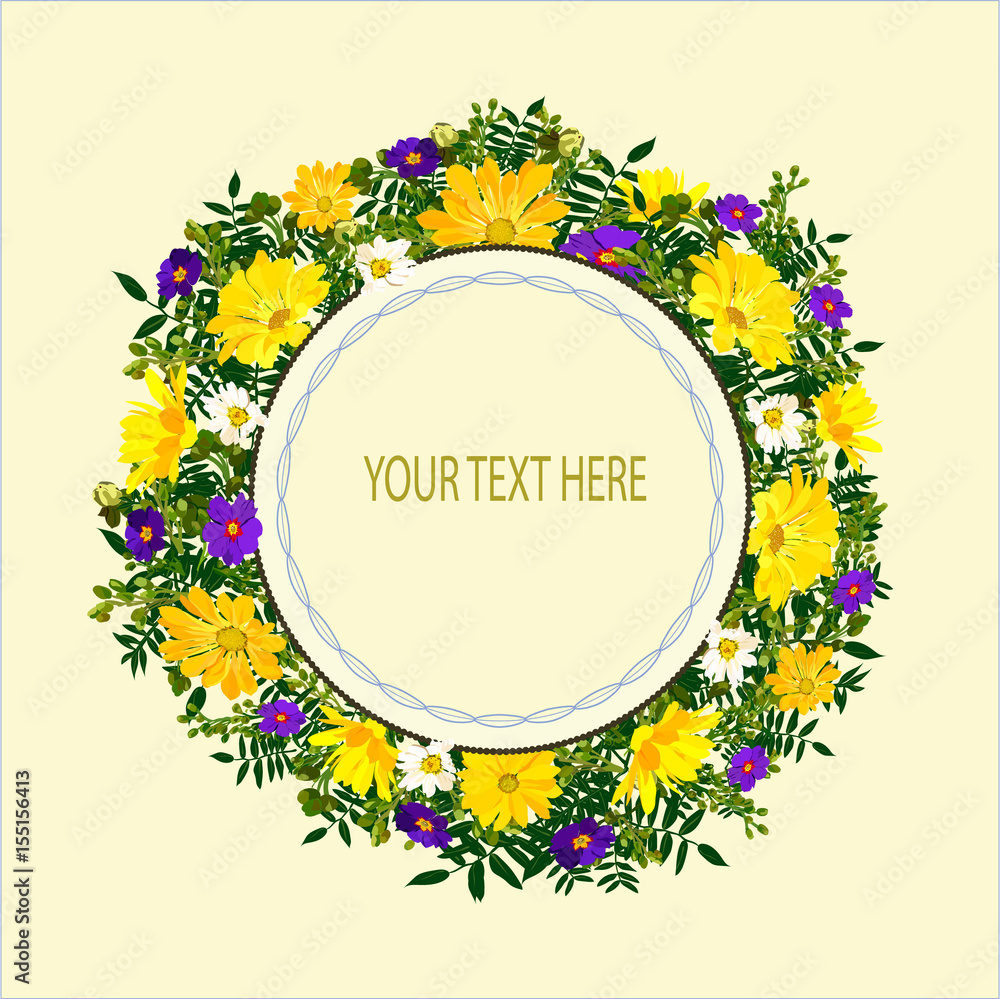 hand drawn graphic flower frame hand drawn graphic flower frame