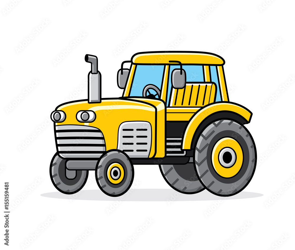 Tractor isolated. Tractor isolated.
