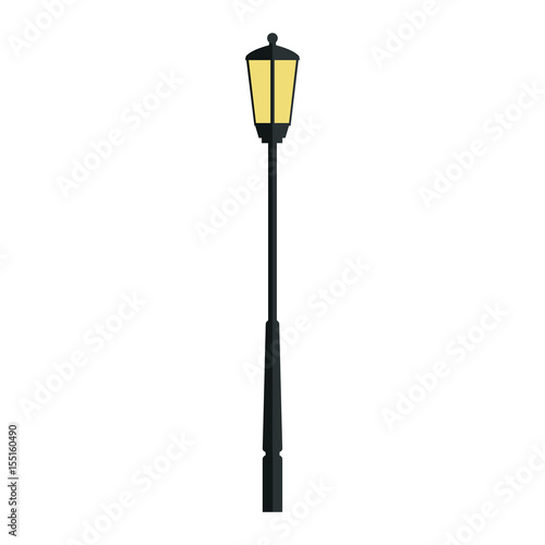 christmas lamp post light lantern decoration vector illustration