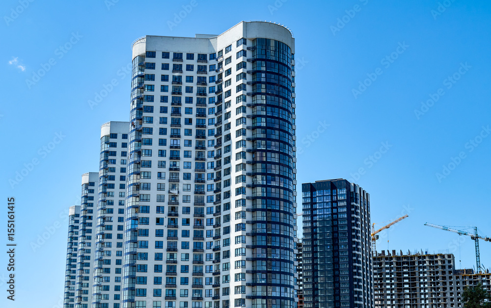 Architecture cityscape view with modern building skyscrapers.