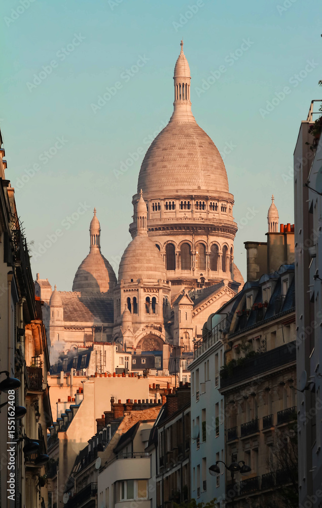 The basilica of Sacre-Coeur in Montmartre, Paris.