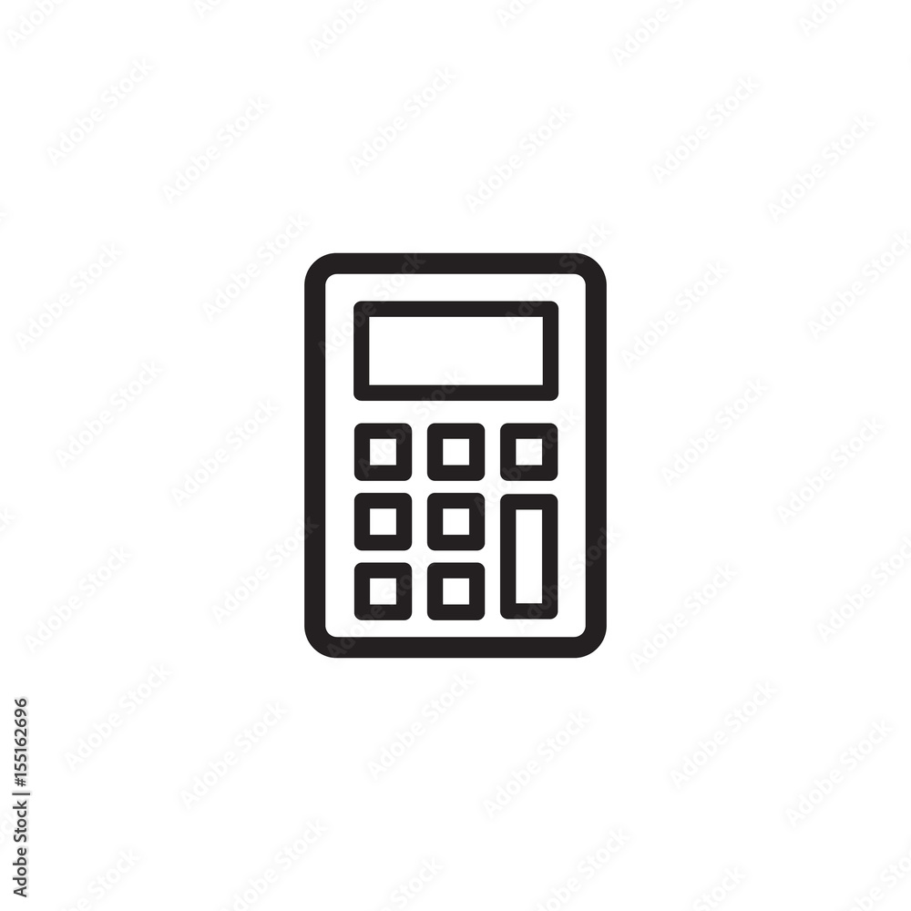 Calculator linear icon. vector illustration. Calculator linear icon. vector illustration.