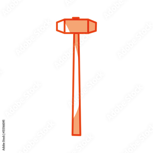 sledgehammer construction tool vector icon illustration graphic design