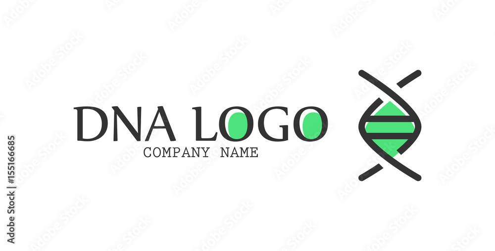 Obraz premium biotechnology dna logotype. Medicine, science, laboratory,Technology DNA vector concept