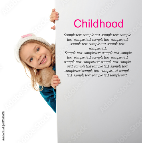 Cute little girl in warm cl...
