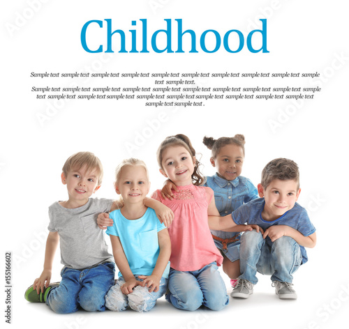 Cute little children on whi...