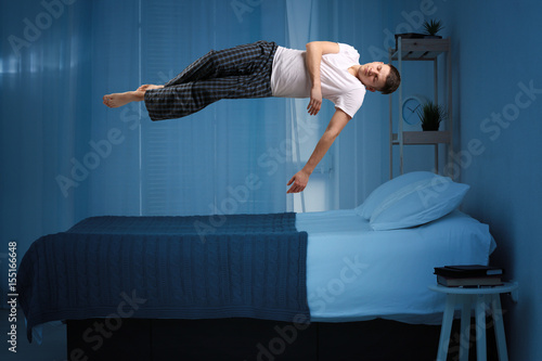Sleep paralysis concept. Yo...