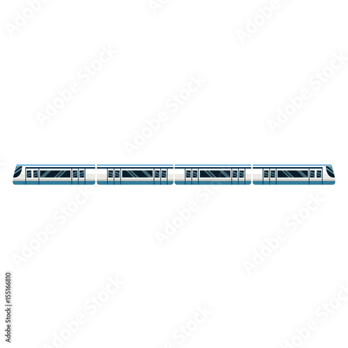 high speed train transport passenger modern isolated vector illustration