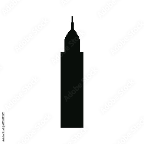 building skyscraper tower windows exterior vector illustration