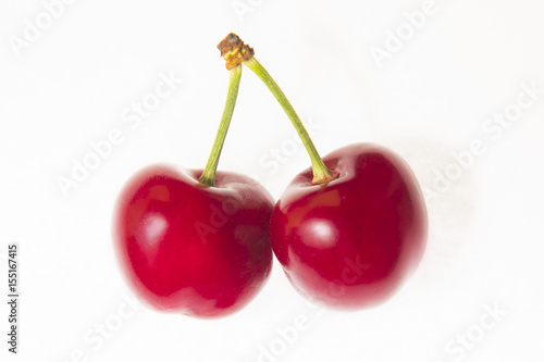 Cherry fruit isolated on white background