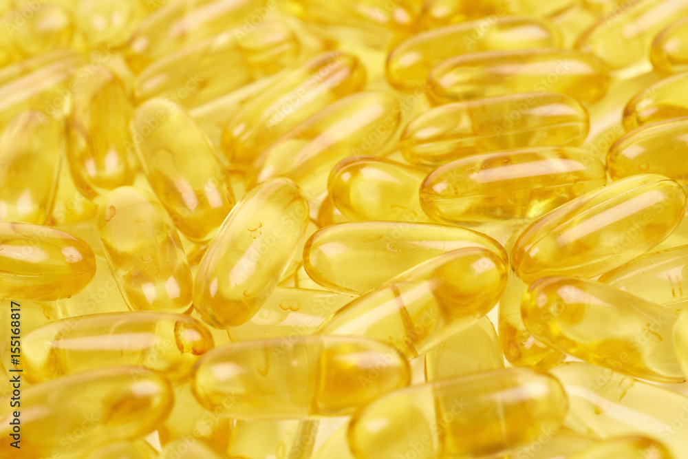 Surface covered with softgel pills Surface covered with softgel pills