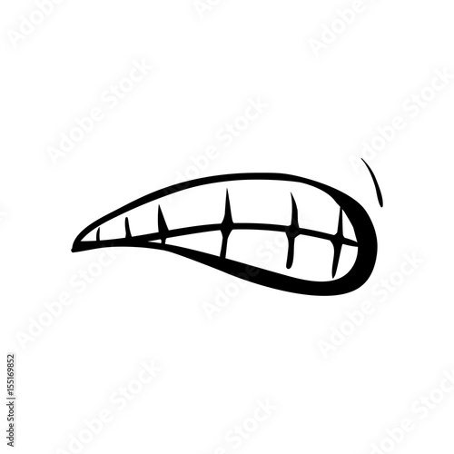 Mouth and lips cartoon icon vector illustration graphic design