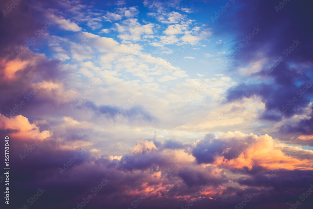 Cloudy sky weather panorama background