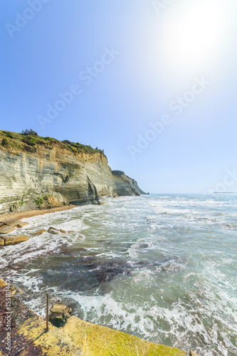 View of Akra Drastis in northern part of Corfu, Greece