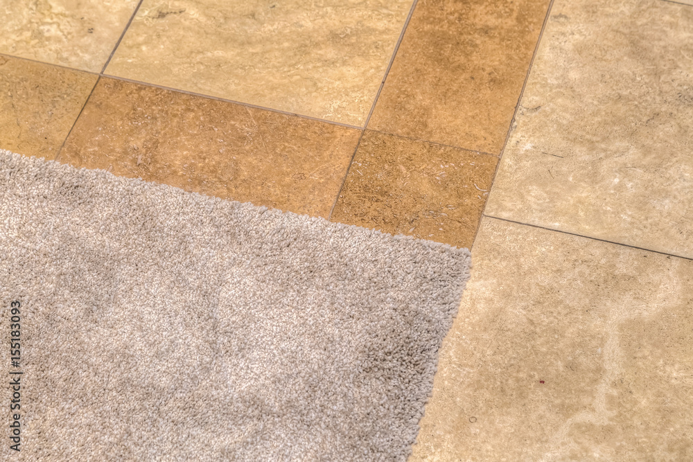 Carpet meets tile