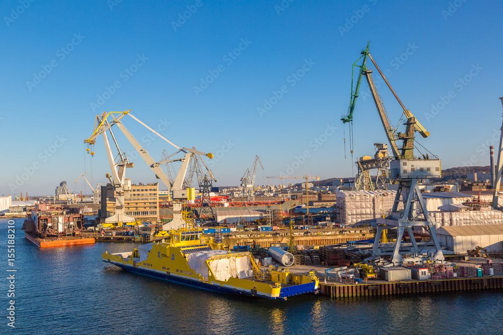 Fototapeta premium Deepwater container terminal in Gdansk