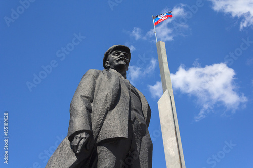 Monument to Vladimir Lenin on the central square of the city