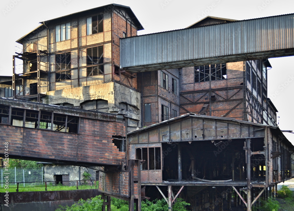 Ruins of the factory - sheet-metal bridge Ruins of the factory - sheet-metal bridge