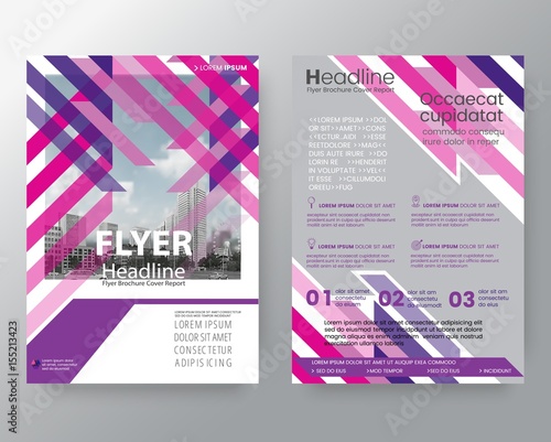 Abstract pink & purple weave Brochure annual report cover Flyer Poster design Layout vector template in A4 size
