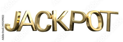 jackpot golden 3d rendering