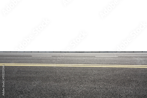 Wallpaper Mural New asphalt road on white background Torontodigital.ca