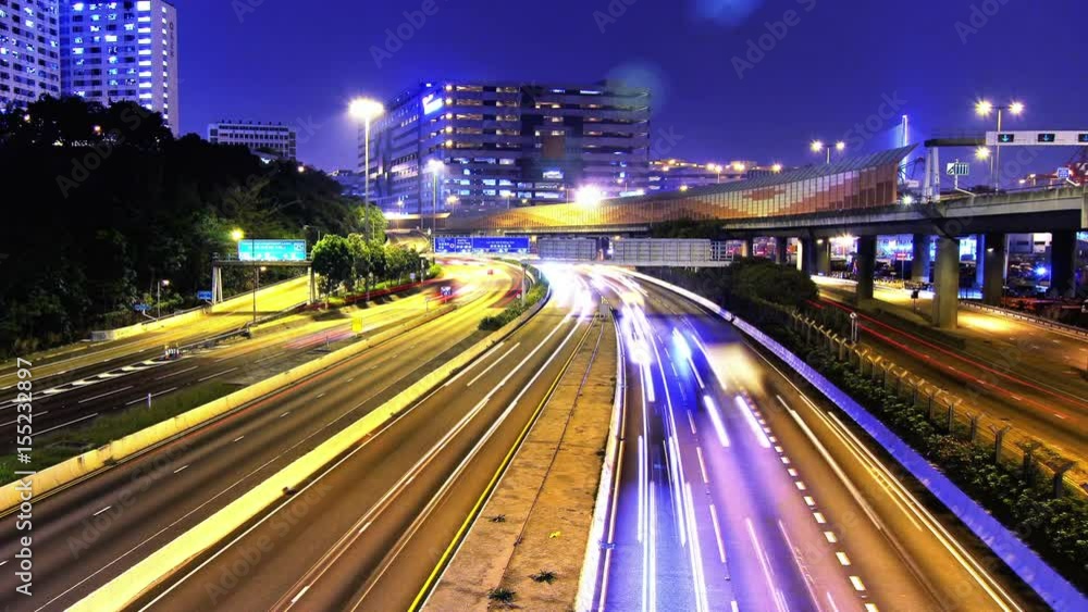 City Timelapse. Hong Kong. 4K Tight Shot. Busy cars on multi lanes highway. Night City timelapse. City Timelapse. Hong Kong. 4K Tight Shot. Busy cars on multi lanes highway. Night City timelapse.
