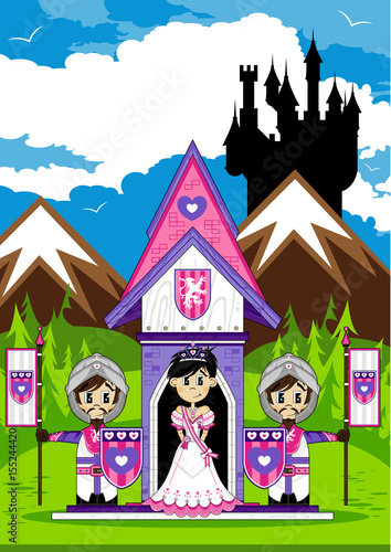Cartoon Fairytale Princess and Knights