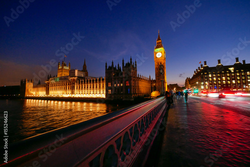 Big Ben and Westminster abbey in London  England