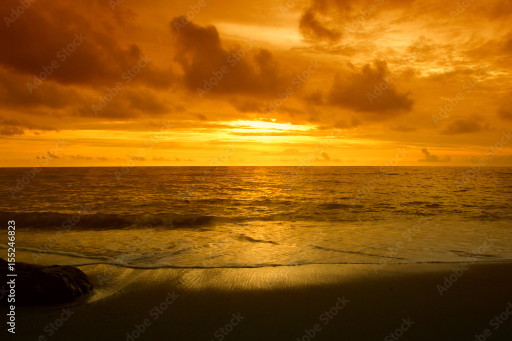sunset at sea background