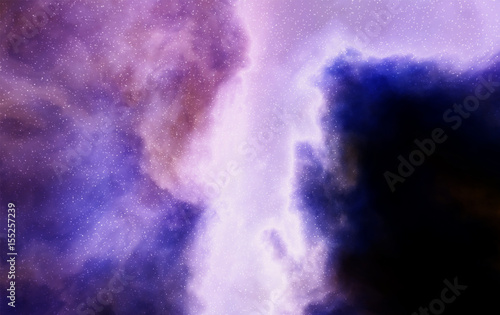 Fototapeta Naklejka Na Ścianę i Meble -  Nebula Cloud - Purple
A vast nebula cloud system in black with various shades of purple.