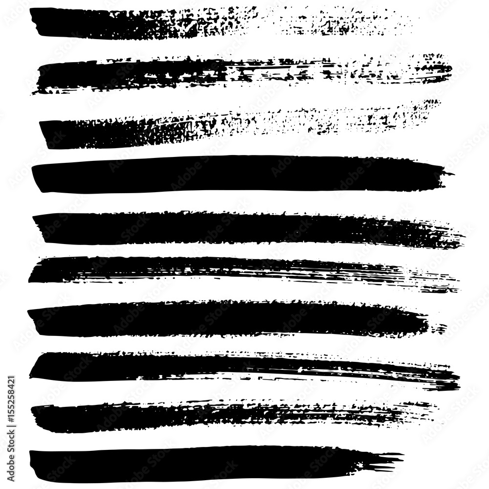 Ink vector brush strokes set. Vector illustration. Grunge hand drawn watercolor texture. Ink vector brush strokes set. Vector illustration. Grunge hand drawn watercolor texture.