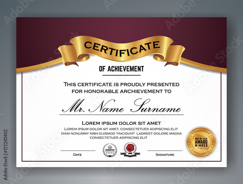 Multipurpose Professional Certificate Template Design for Print. Vector illustration