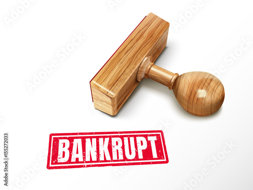 bankrupt text and stamp