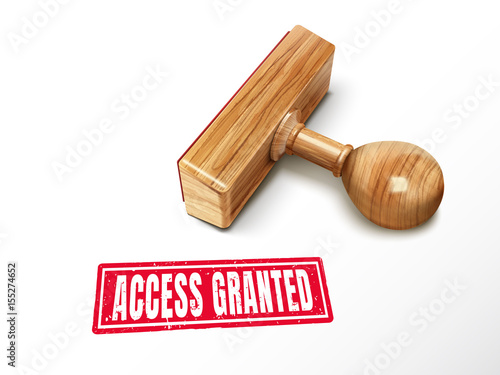 access granted text and stamp
