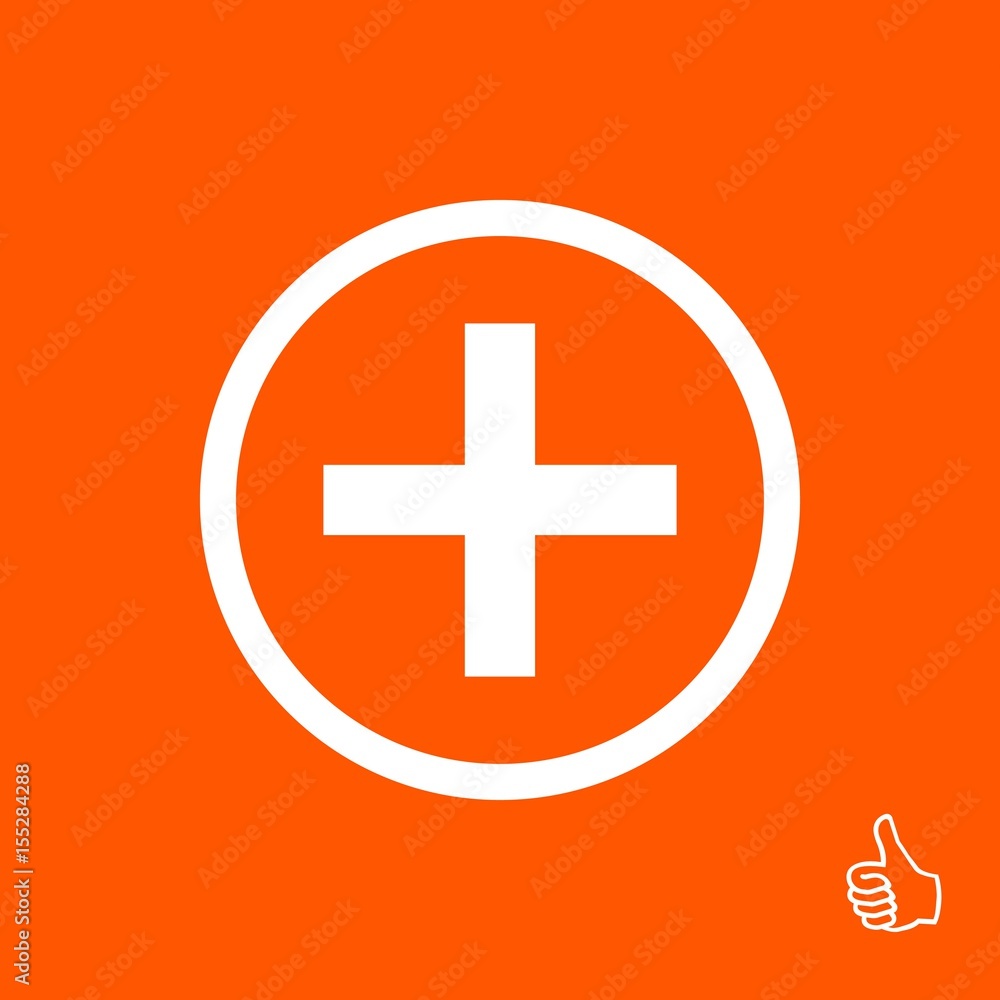 Obraz premium Plus vector icon